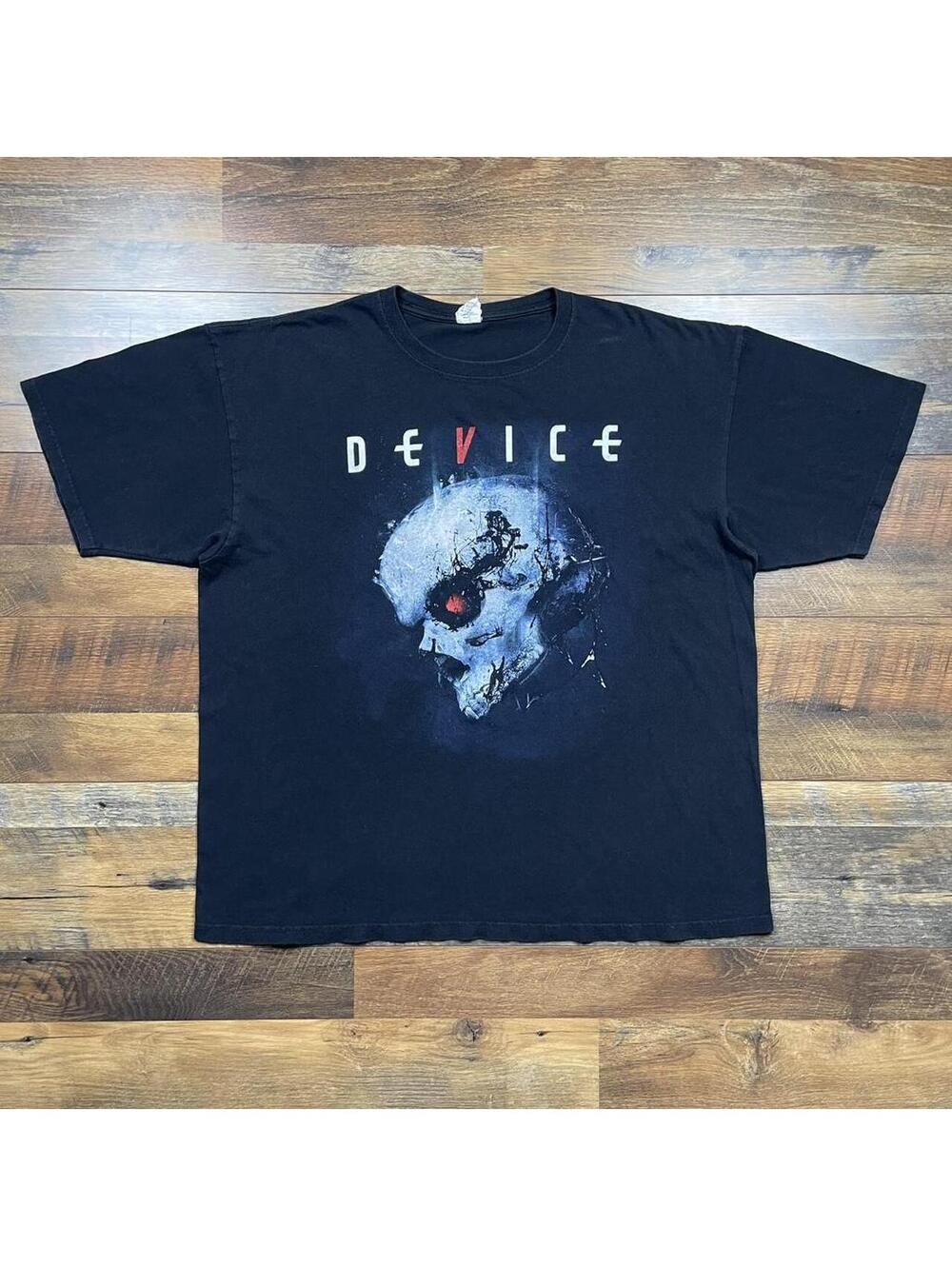 Y2K Device Band T-Shirt 2013 Graphic Print Skull Men’s 2XL Grunge Metal Punk